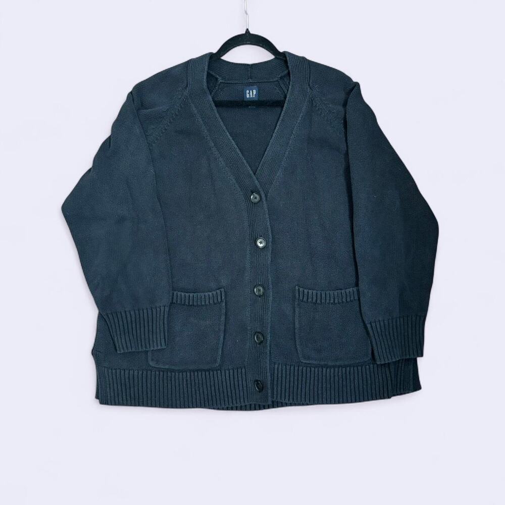 Black Gap XL Button-Up Cardigan Sweater 100% Cotton